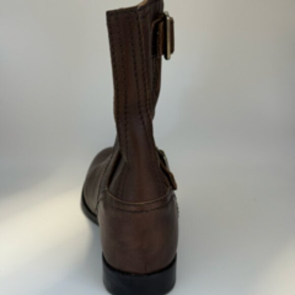 Prada Brown Leather Buckle Moto Boots – Women’s 38.5 (US 8.5) - Picture 7 of 10